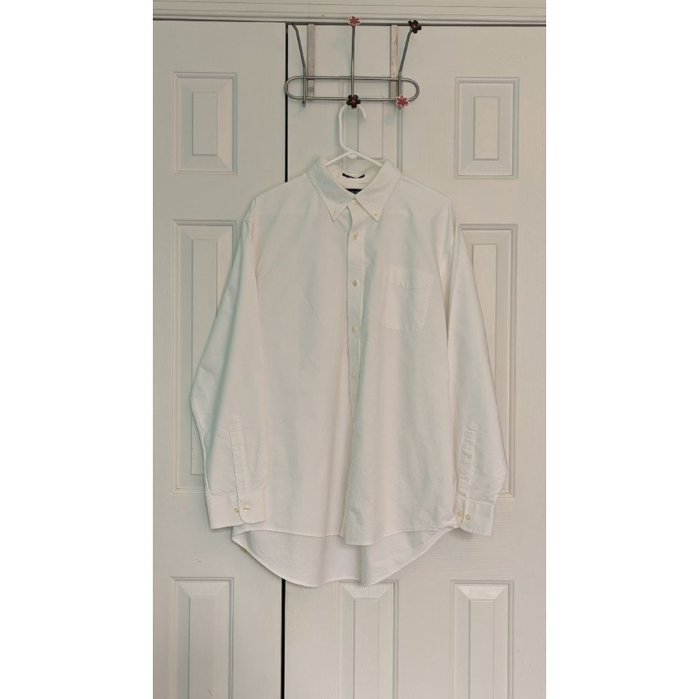 Lands' End Shirt Men's, White, 17 1/2 - 35